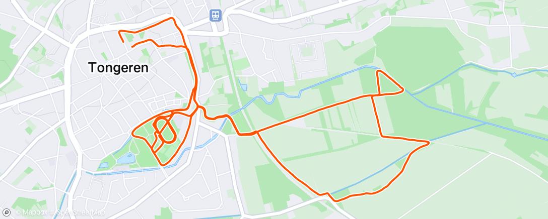 Map of the activity, Evening Run