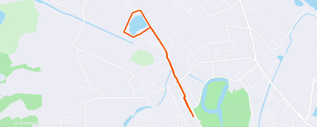 Map of the activity, Afternoon Run
