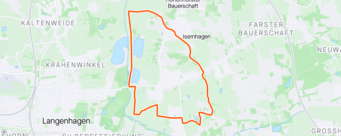 Map of the activity, Extensiver Lauf