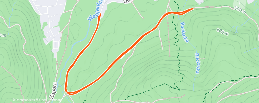 Map of the activity, Bieg Mikołajkowy, 5 open