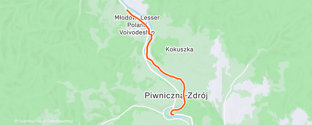 Map of the activity, Lunch Run