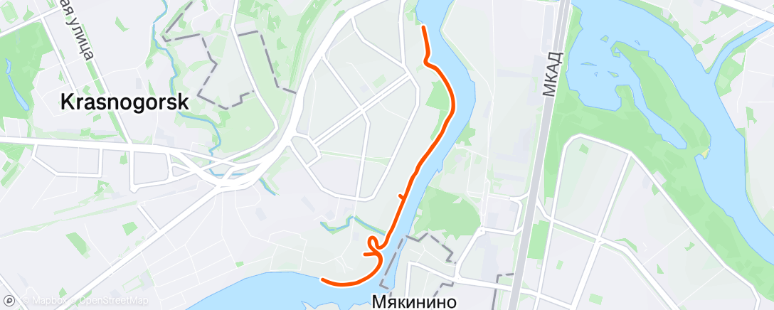 Map of the activity, Дневная прогулка