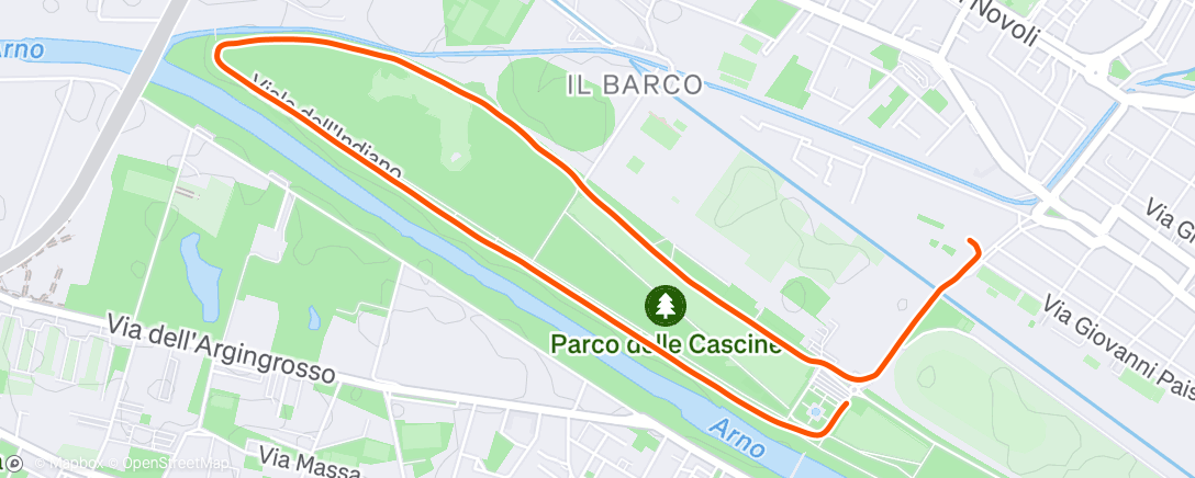Map of the activity, Passeggiata alle cascine ⚜️