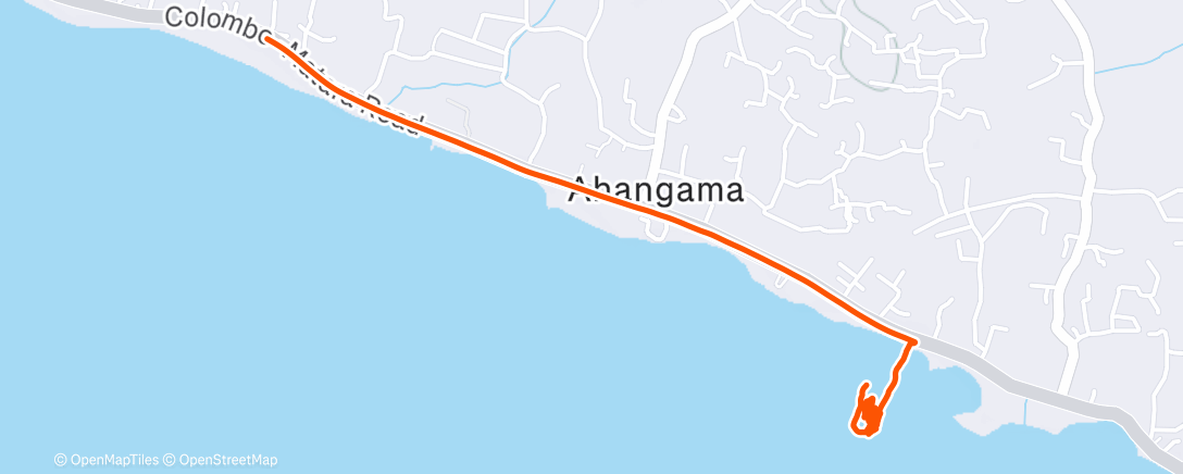 Map of the activity, Morning Surfing