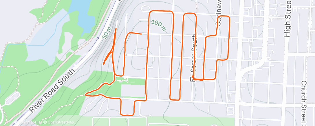 Карта физической активности (Afternoon Run)