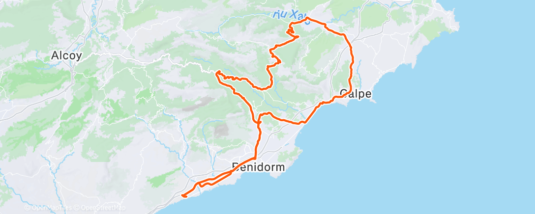 Map of the activity, Bicicleta por la mañana