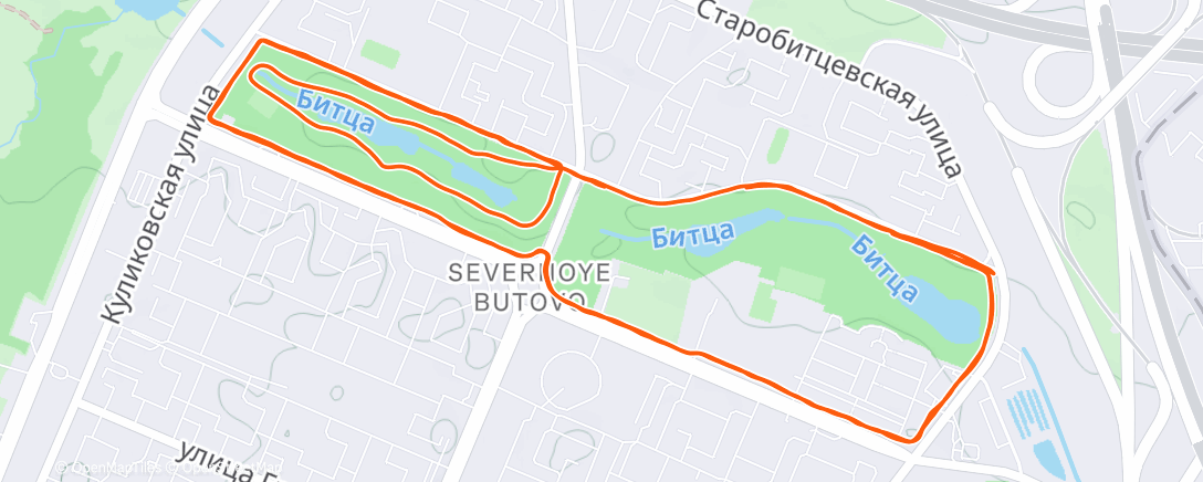 Карта физической активности (Afternoon Run)