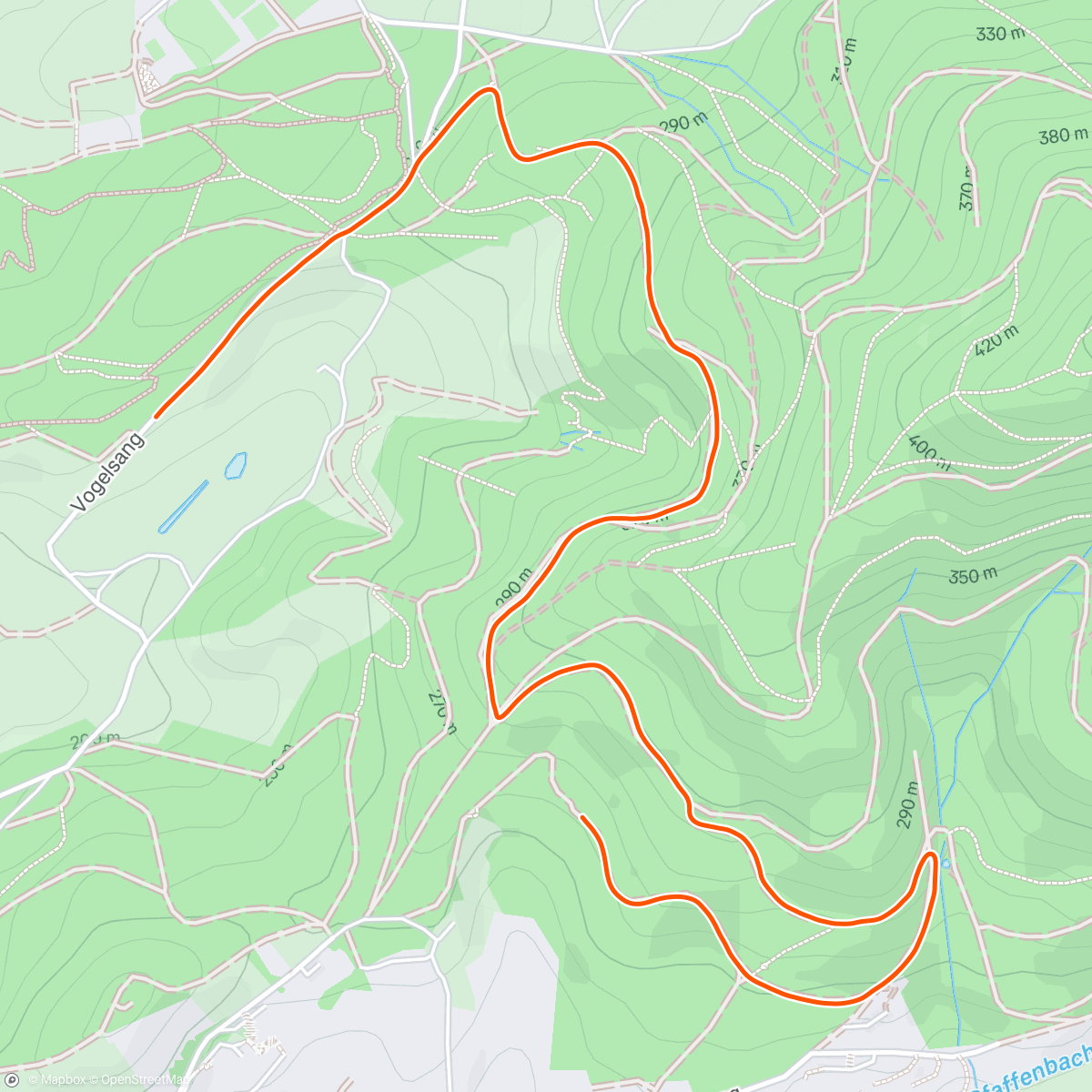 Map of the activity, Lauf am Morgen