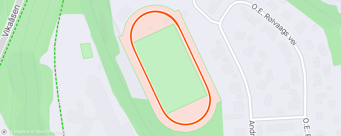 Map of the activity, Team Patrick 5x800m