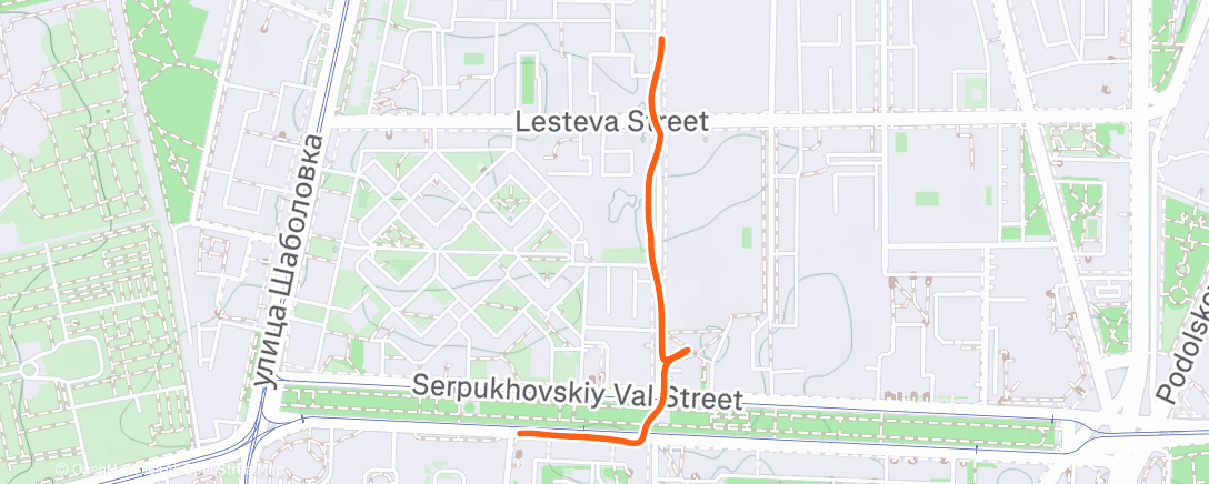 Map of the activity, Полуденная ходьба