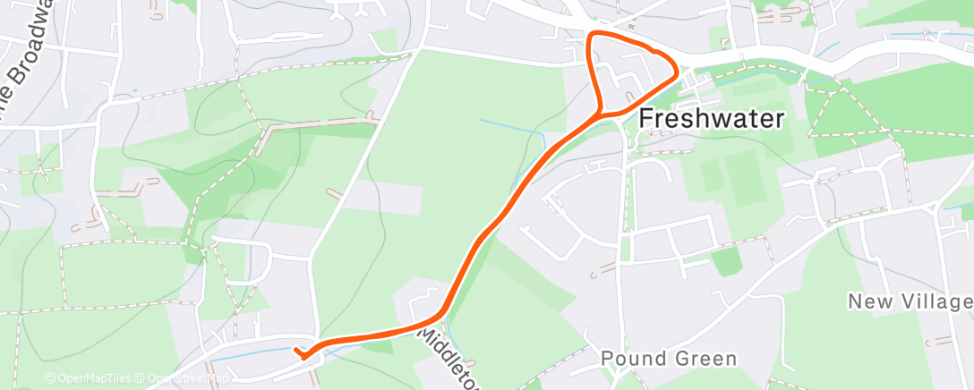 Map of the activity, Afternoon Walk