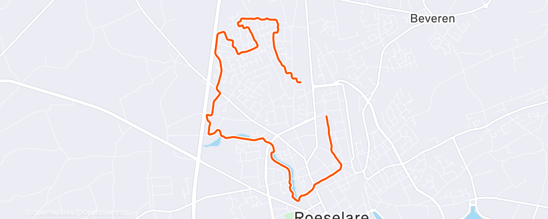 Map of the activity, Middagloop