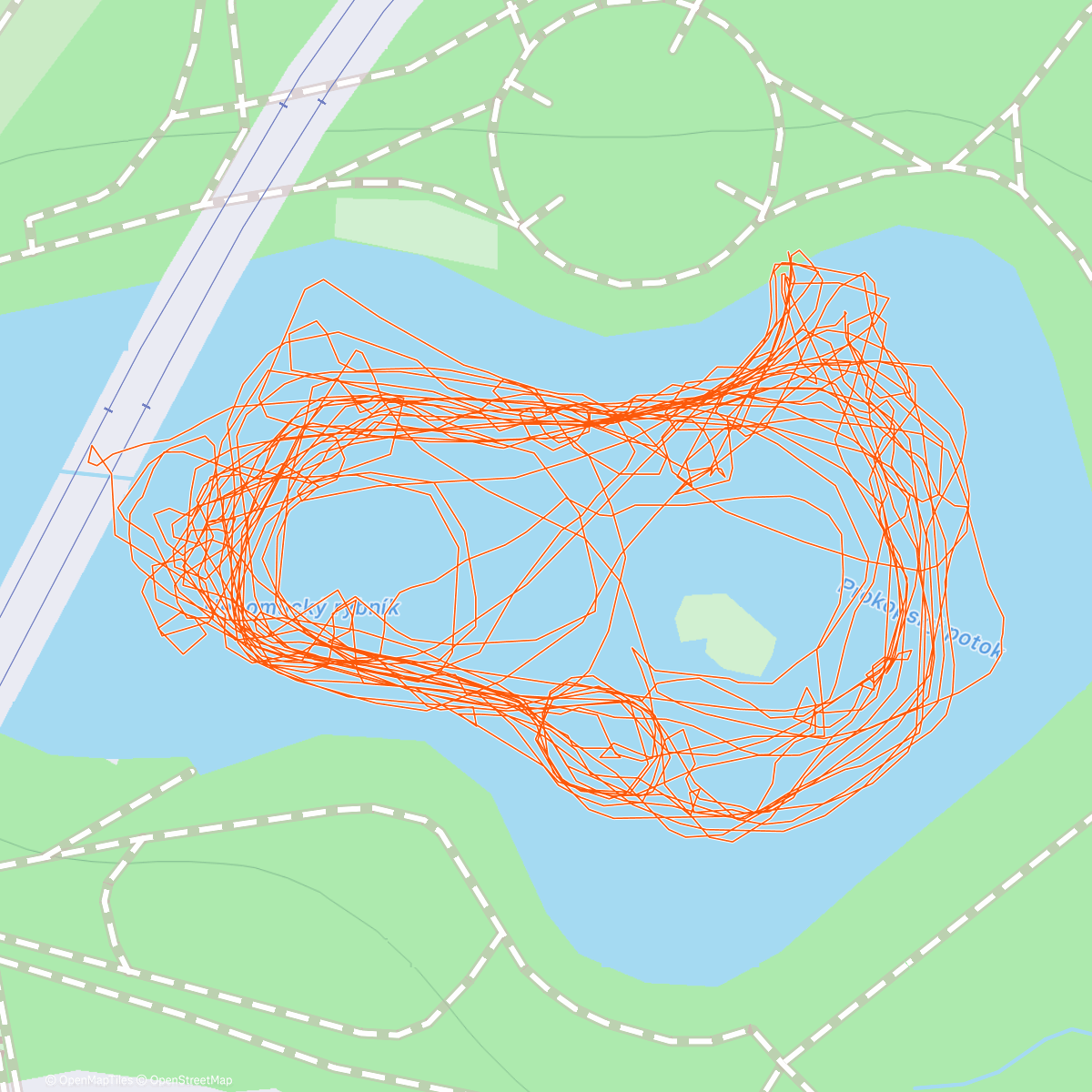 Map of the activity, Afternoon Bruslení