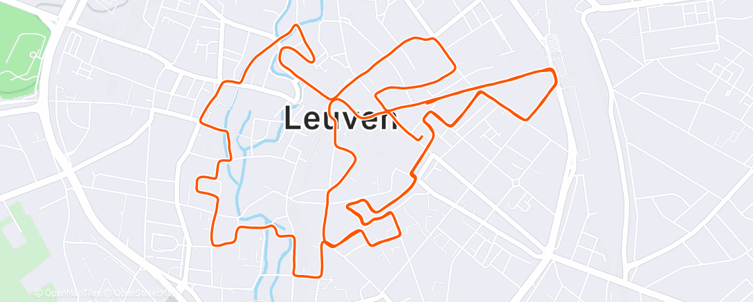 Map of the activity, Corrida Leuven