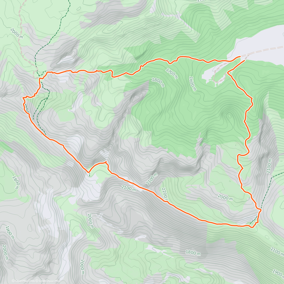 Map of the activity, Morning Hike