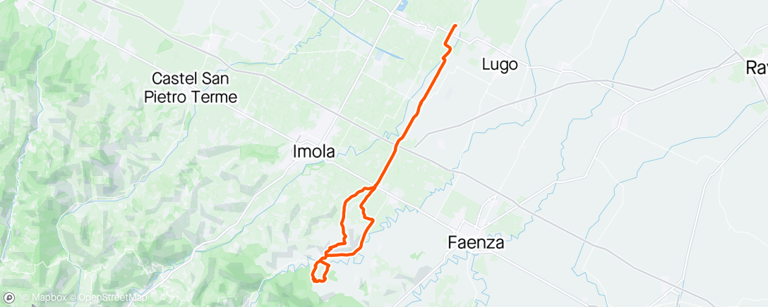 アクティビティ「Sessione di gravel biking mattutina」の地図