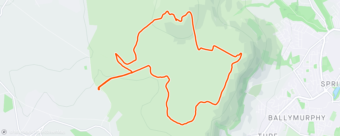 Map of the activity, Divis Mountain Trot