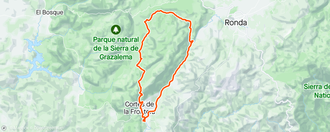 Map of the activity, Llanos de Libar- llanos del republicano