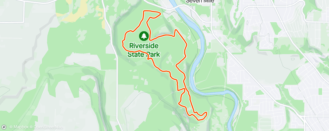 Map of the activity, Wed Night MTB series