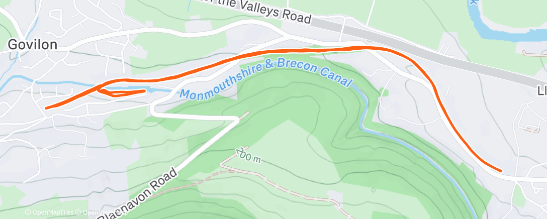 Карта физической активности (Llanfoist crossing parkrun)