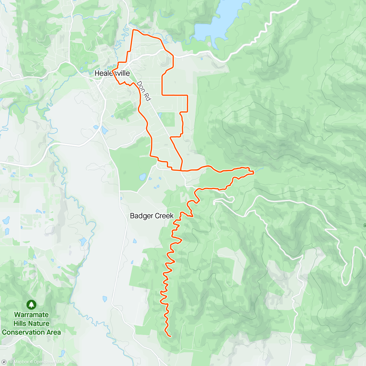 Mapa da atividade, New bike day