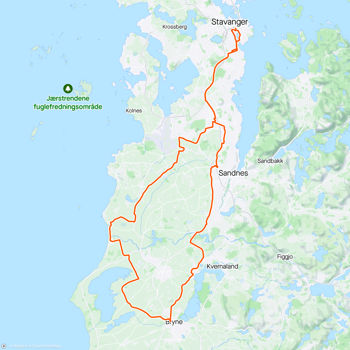 Map of the activity, Jærbakst på en onsdag