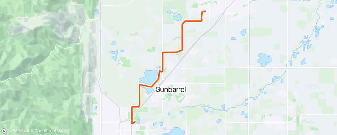 Map of the activity, First “Commuter” Ride from Longmont