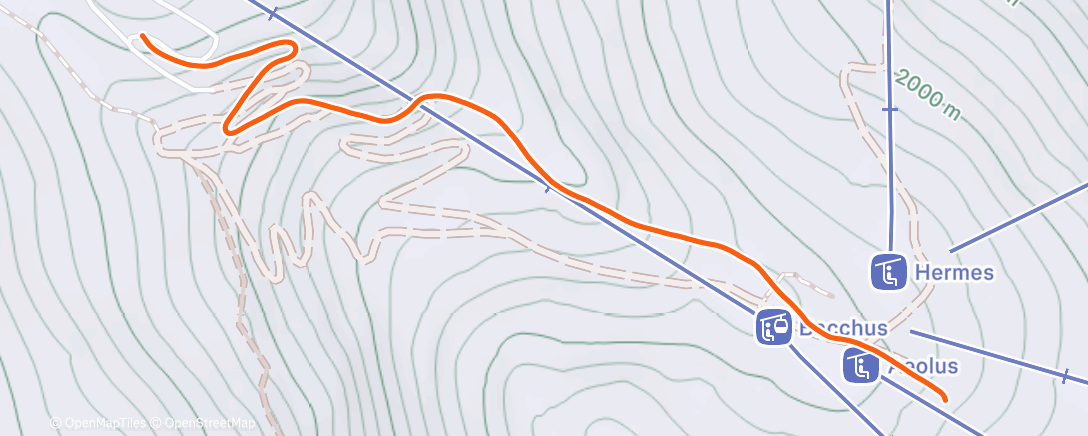 Map of the activity, Afternoon Hike