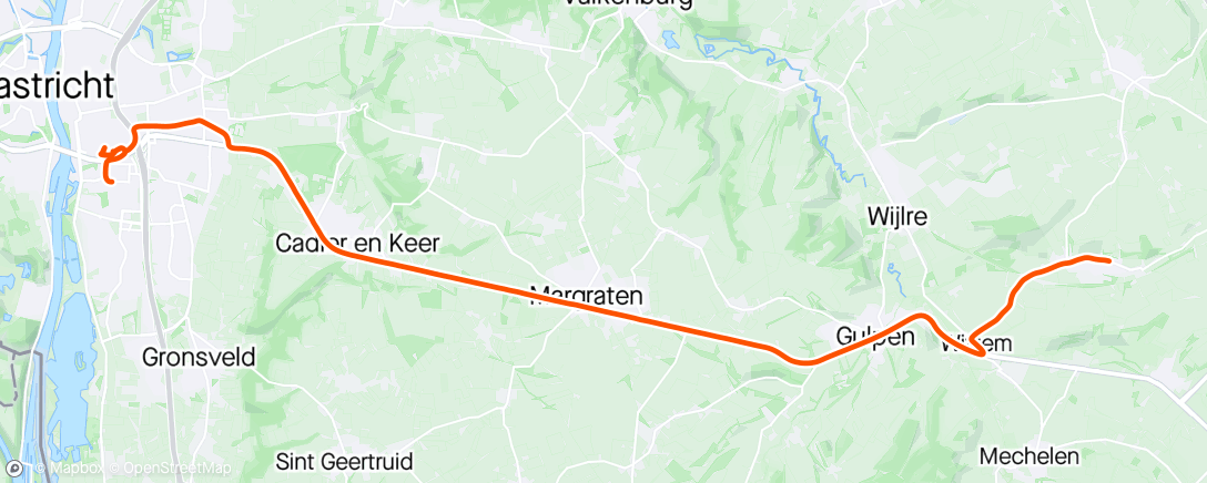 Map of the activity, Maastricht Cadier en Keer Gulpen Eys