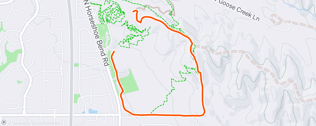 Map of the activity, Morning Hike