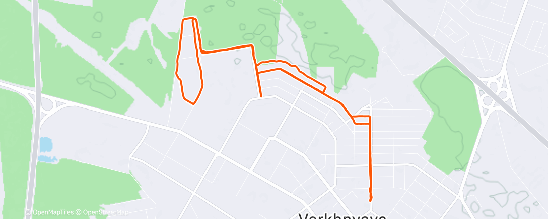 Карта физической активности (Полуденный забег)