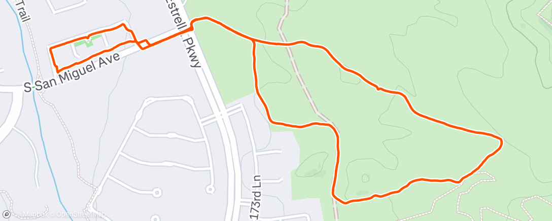 Map of the activity, Afternoon Walk