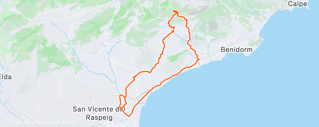 Map of the activity, La última vez grupetto