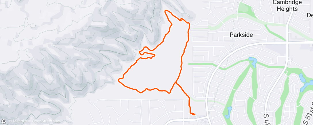 Map of the activity, Morning Run