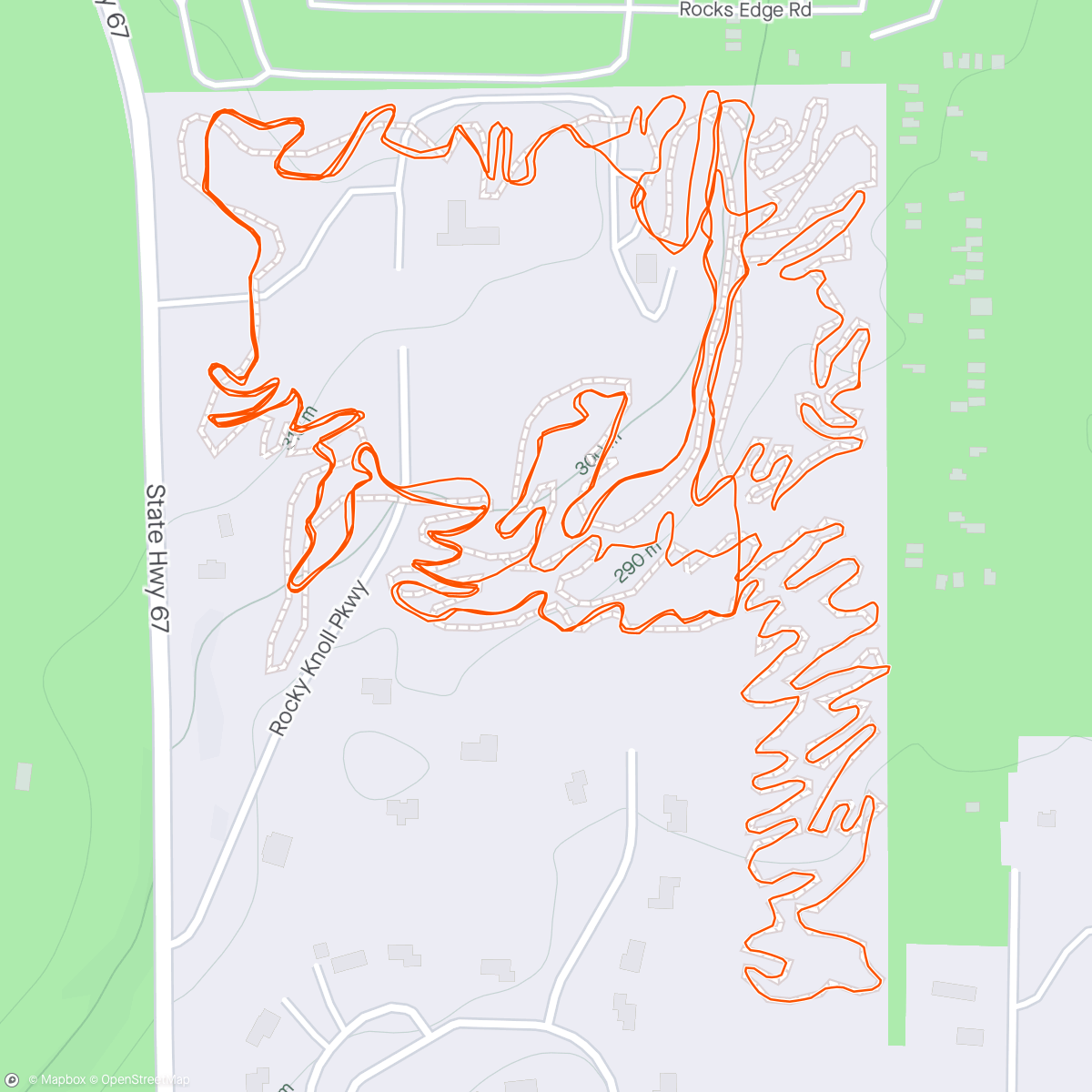 Map of the activity, Rocky Knoll Ride 1