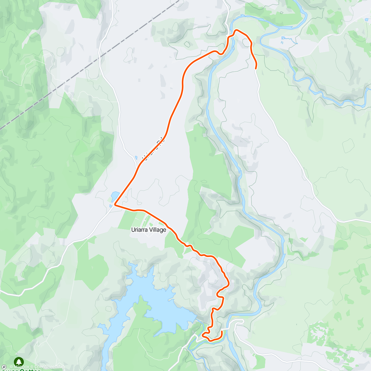 Map of the activity, ROUVY - Cotter Uriarra | Australia