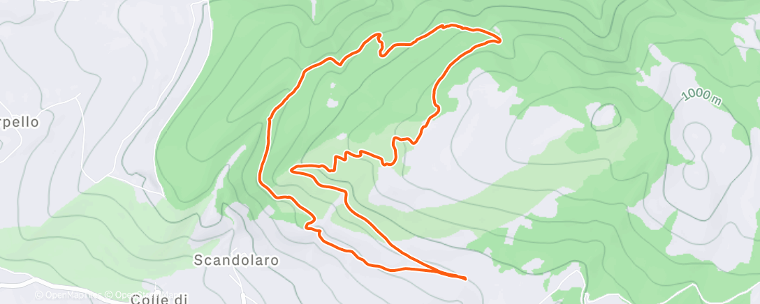 Map of the activity, Camminata mattutina