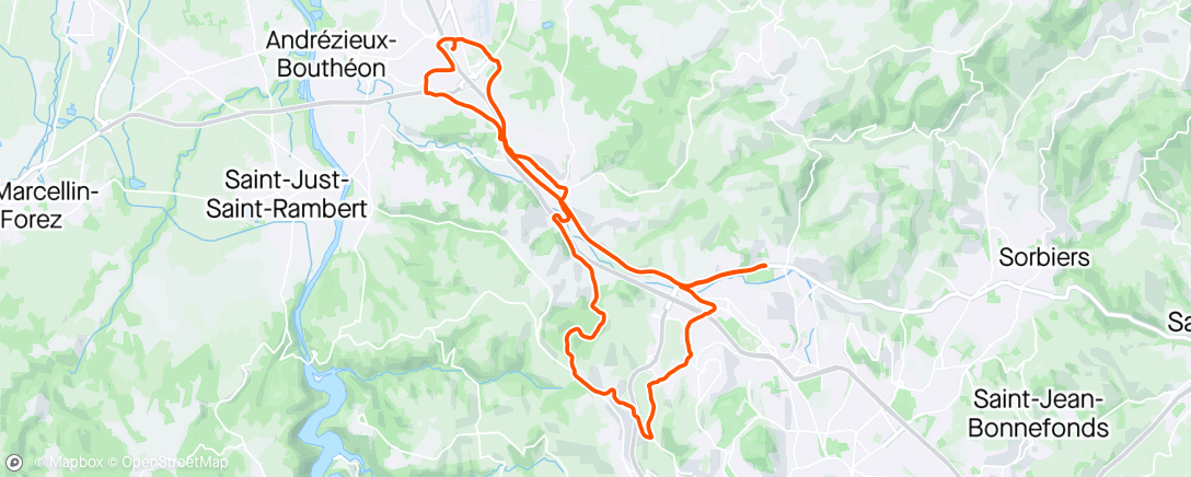 Карта физической активности (Petit tour avec Manu chez Matériel Vélo.)