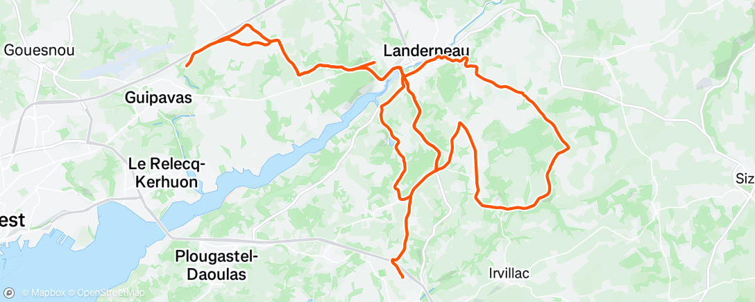 Map of the activity, Sortie vélo le matin