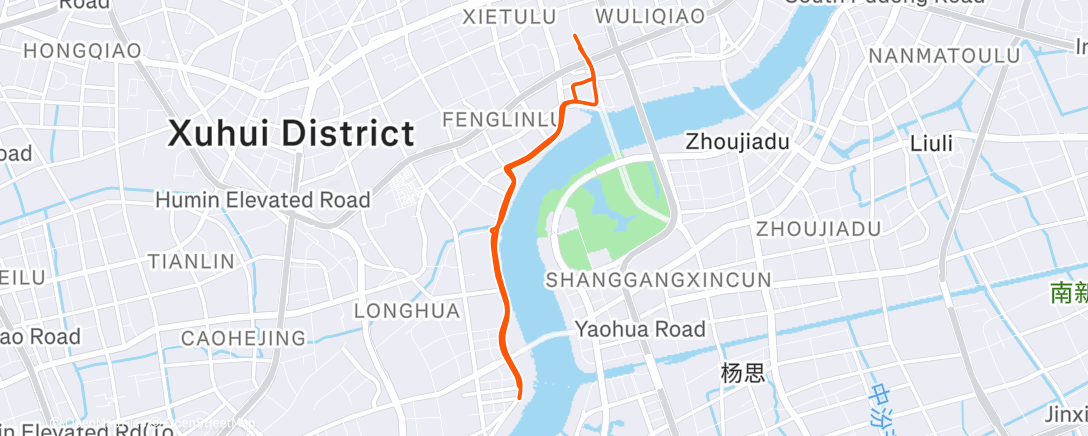 Map of the activity, 晨间骑行