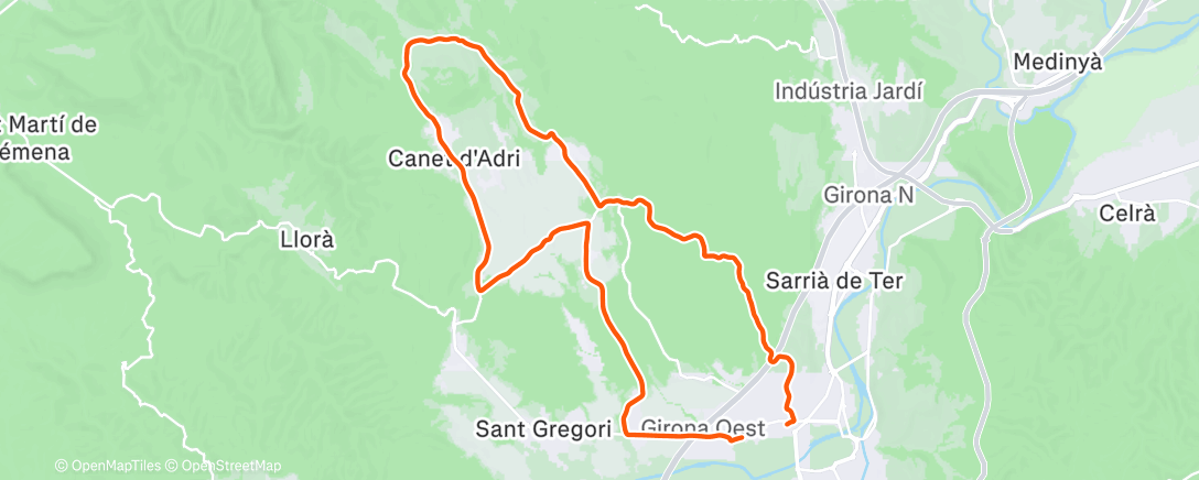 Карта физической активности (Vuelta ciclista por la tarde)