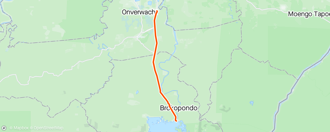 Map of the activity, Paranam - Avobaka stuwmeer vv