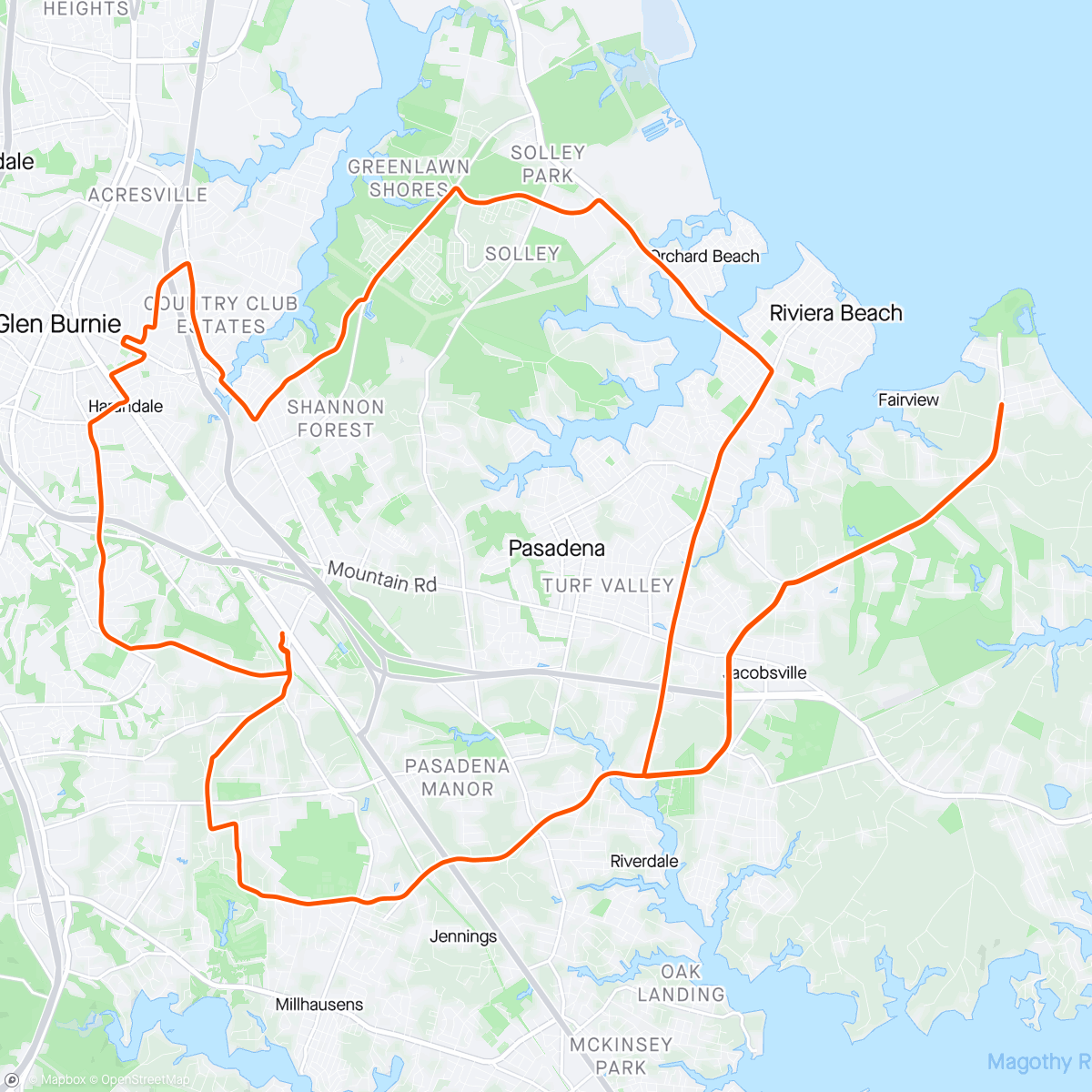 Map of the activity, Velo Wed Ride