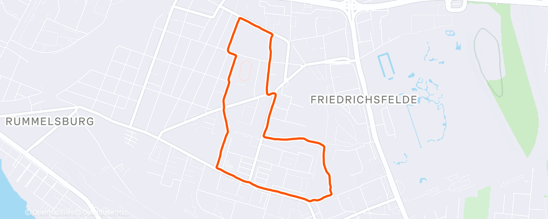 Map of the activity, Lauf am Morgen ☁️