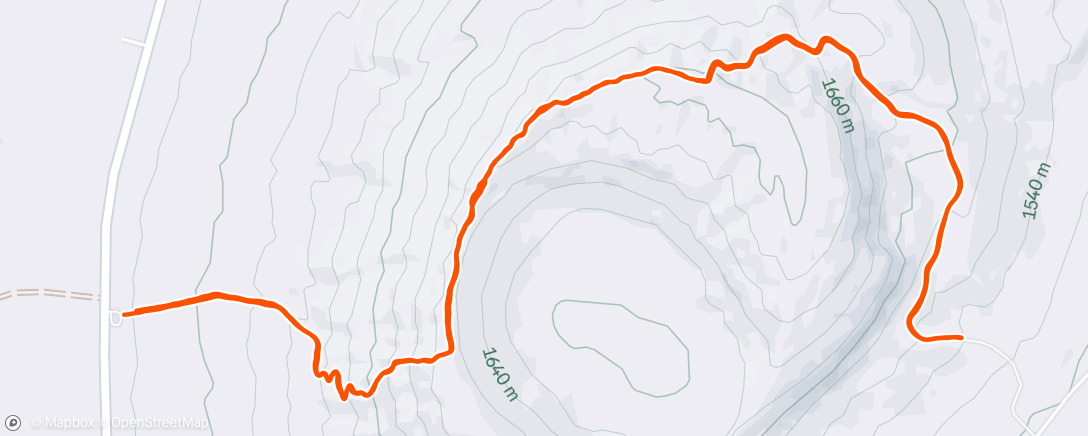 Map of the activity, Lunch hike, Mennan Butte