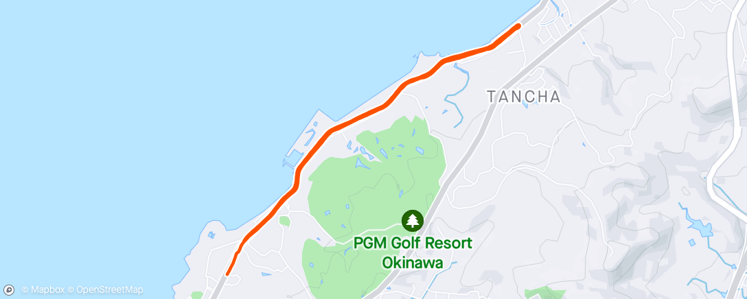 Map of the activity, しごおわジョグ in Okinawa