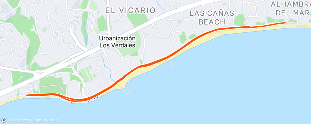 Map of the activity, Evening Run