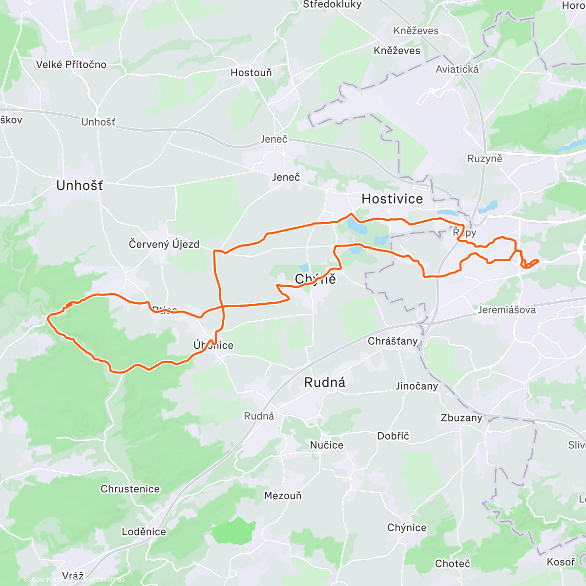 Map of the activity, Afternoon Gravel Ride