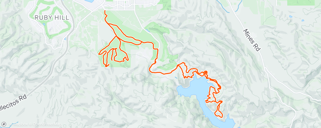 Map of the activity, Grove - Del Valle MTB