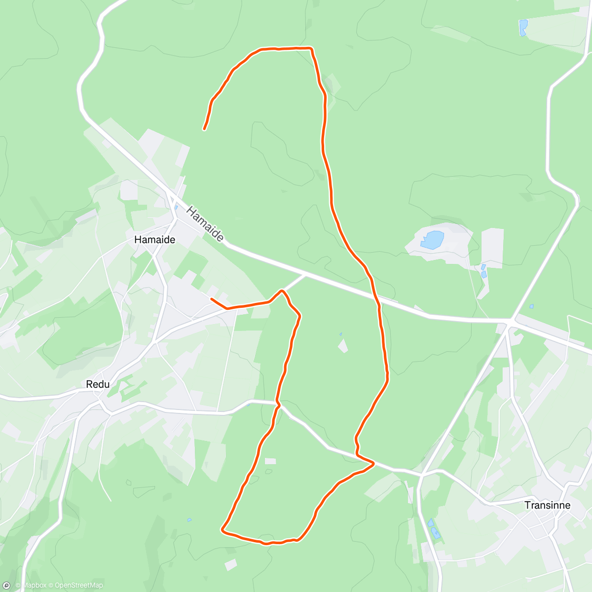 Map of the activity, Lunch Trail Run